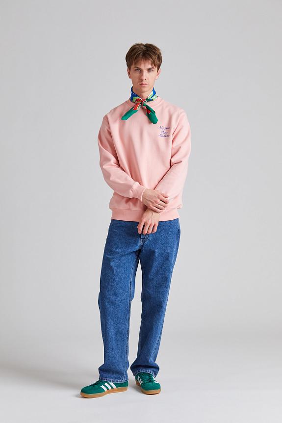 Drôle de Monsieur Le Sweatshirt Slogan Cursive Light Pink